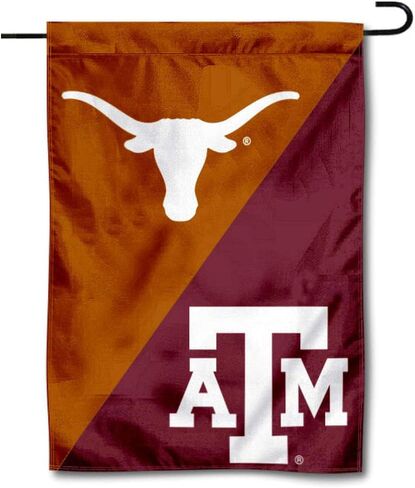 شركة College Flags & Banners Co. Texas vs. Texas A&M House لافتة علم الحديقة المقسمة in Saudi Arabia