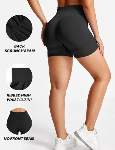 Buauty Womens 5" Scrunch Butt Lifting Shorts Workout Gym High Waisted Tummy Control Seamless Booty Yoga Biker Shorts in Saudi Arabia