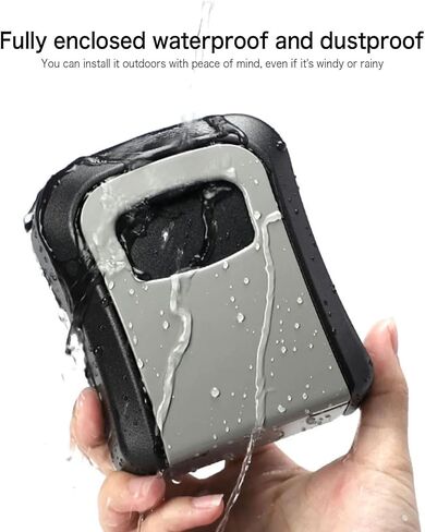 for Indoor Outdoor (BlackSilver) 4 Digit Combination Lock Box, Key Safe Box with Shackle, Weatherproof Key Storage Lock Box, 5 Keys Capacity in Saudi Arabia