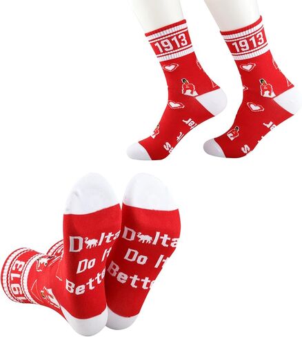LEVLO 1 Pair 1913 Sisters Sorority Travel Socks 1913 Cowgirl Elephant Athletic Running Socks Sorority Sister Birthday Gift in Saudi Arabia