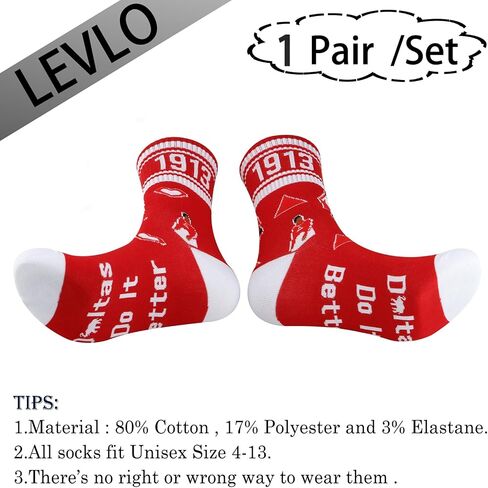 LEVLO 1 Pair 1913 Sisters Sorority Travel Socks 1913 Cowgirl Elephant Athletic Running Socks Sorority Sister Birthday Gift in Saudi Arabia