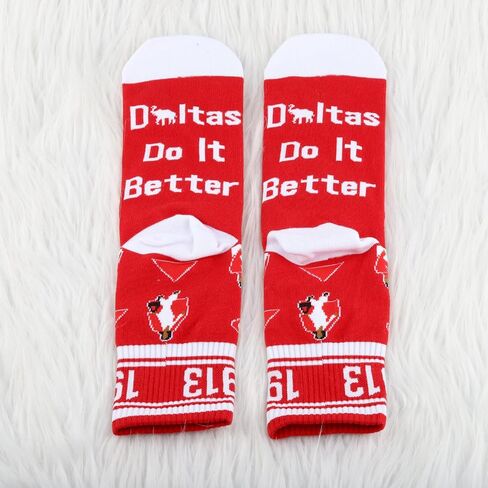 LEVLO 1 Pair 1913 Sisters Sorority Travel Socks 1913 Cowgirl Elephant Athletic Running Socks Sorority Sister Birthday Gift in Saudi Arabia