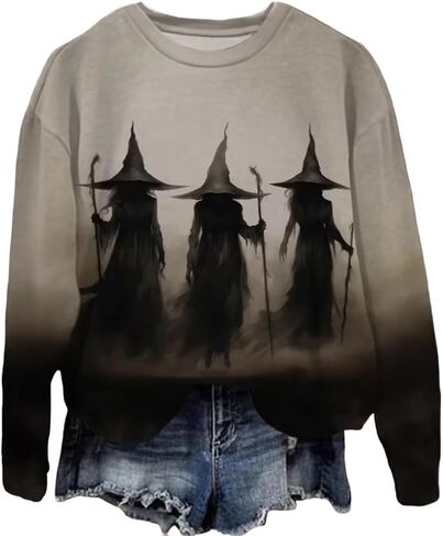 Girls Trip Salem Sweatshirt for Women Witches Vintage Salem Witch Shirts Time To Get Wicked Pullover in Saudi Arabia