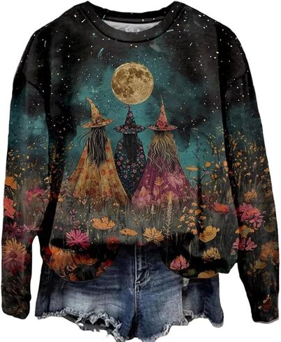 Girls Trip Salem Sweatshirt for Women Witches Vintage Salem Witch Shirts Time To Get Wicked Pullover in Saudi Arabia