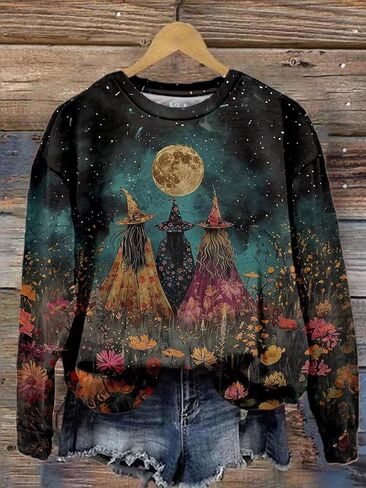 Girls Trip Salem Sweatshirt for Women Witches Vintage Salem Witch Shirts Time To Get Wicked Pullover in Saudi Arabia