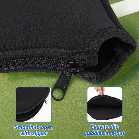 غطاء مجداف Pickleball، قطعة واحدة من الغطاء المناسب العالمي، ملحقات مجداف Pickleball، حقيبة تخزين مجداف أسود، غطاء من النيوبرين يمنع الخدوش، ملحق حماية متين in Saudi Arabia