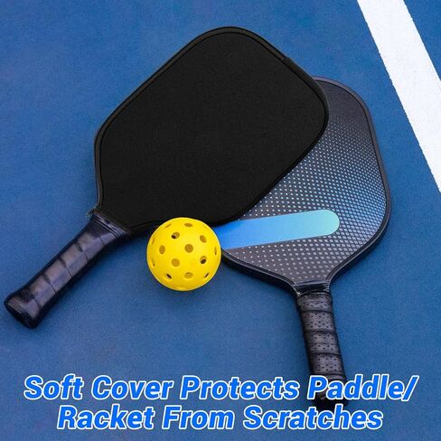 غطاء مجداف Pickleball، قطعة واحدة من الغطاء المناسب العالمي، ملحقات مجداف Pickleball، حقيبة تخزين مجداف أسود، غطاء من النيوبرين يمنع الخدوش، ملحق حماية متين in Saudi Arabia