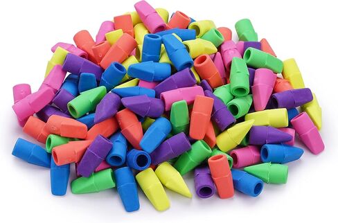 Pencil Erasers Caps Bulk, Ezzgol 128 Pcs Pencil Top Erasers Cap, White Color Arrowhead Caps Erasers Latex Free Pencil Eraser Toppers for Kids Teachers in Saudi Arabia