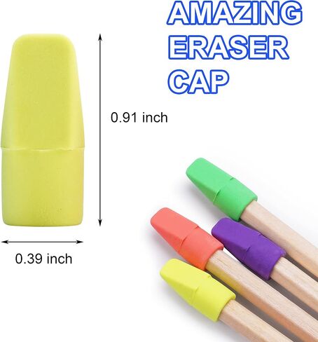 Pencil Erasers Caps Bulk, Ezzgol 128 Pcs Pencil Top Erasers Cap, White Color Arrowhead Caps Erasers Latex Free Pencil Eraser Toppers for Kids Teachers in Saudi Arabia