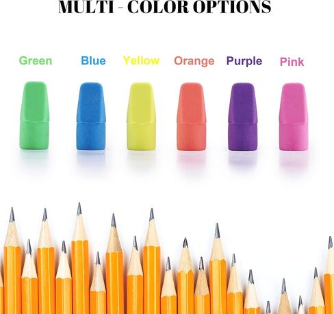 Pencil Erasers Caps Bulk, Ezzgol 128 Pcs Pencil Top Erasers Cap, White Color Arrowhead Caps Erasers Latex Free Pencil Eraser Toppers for Kids Teachers in Saudi Arabia