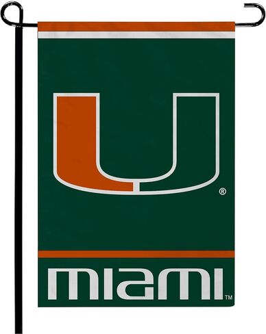 FANMATS 34798 Miami Hurricanes Standard Garden Flag 12"x18" in Saudi Arabia