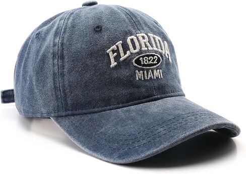 Florida Hat Distressed Vintage Basebal Cap Cotton Sun Hat Trucker Cap in Saudi Arabia