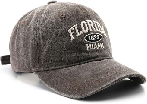 Florida Hat Distressed Vintage Basebal Cap Cotton Sun Hat Trucker Cap in Saudi Arabia