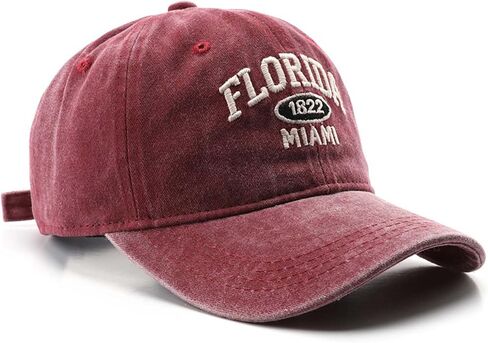 Florida Hat Distressed Vintage Basebal Cap Cotton Sun Hat Trucker Cap in Saudi Arabia