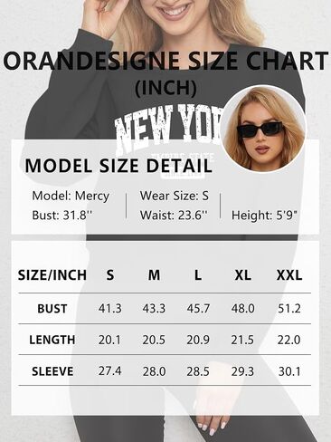 ORANDESIGNE Womens Cropped Letter Printed Sweatshirts Graphic Crewneck Long Sleeve Pullover Casual Loose Fit Tops in Saudi Arabia