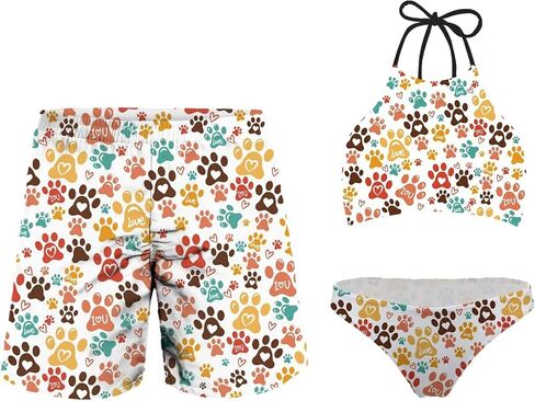 Couples Matching Swimsuit Bikini 2 Piece Set Beach Bathing Suit Summer Swimwear in Saudi Arabia