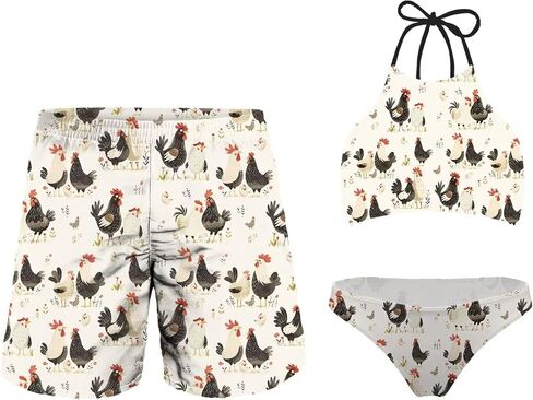 Couples Matching Swimsuit Bikini 2 Piece Set Beach Bathing Suit Summer Swimwear in Saudi Arabia
