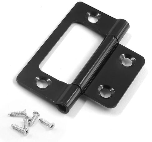 Biaungdo 6 Pcs Non-Mortise Door Hinges, 2 inch x 1 inch Bifold Butt Cabinet Hinges Vintage Furniture Hardware Antique Door Hinge with Screws for Door, Windows, Cabinet, Cupboard(White Nickel) in Saudi Arabia