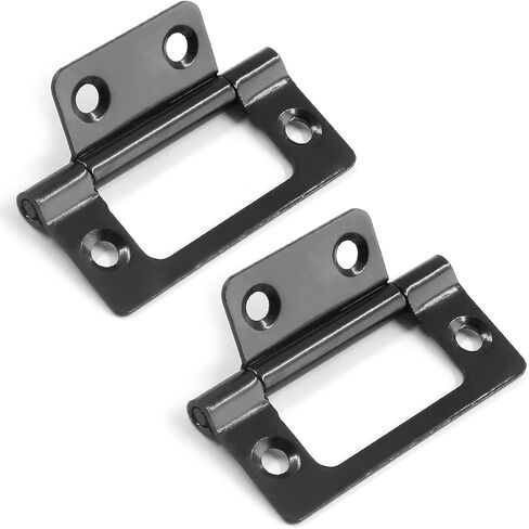Biaungdo 6 Pcs Non-Mortise Door Hinges, 2 inch x 1 inch Bifold Butt Cabinet Hinges Vintage Furniture Hardware Antique Door Hinge with Screws for Door, Windows, Cabinet, Cupboard(White Nickel) in Saudi Arabia