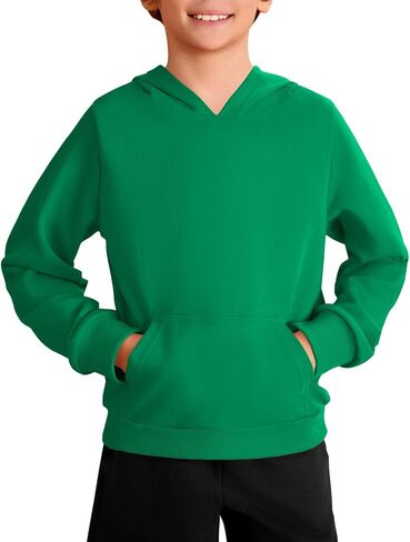 Haloumoning Boys Fashion Hoodies Kids Long Sleeve Hooded Sweatshirts with Kangaroo Pocket 5-14 Years in Saudi Arabia