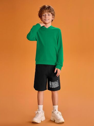 Haloumoning Boys Fashion Hoodies Kids Long Sleeve Hooded Sweatshirts with Kangaroo Pocket 5-14 Years in Saudi Arabia