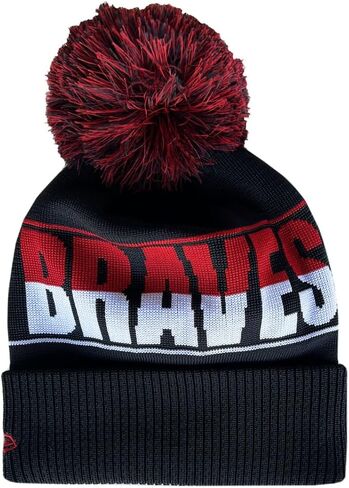 قبعة صغيرة منسوجة من New Era Atlanta Braves Team Color Script Cuff in Saudi Arabia