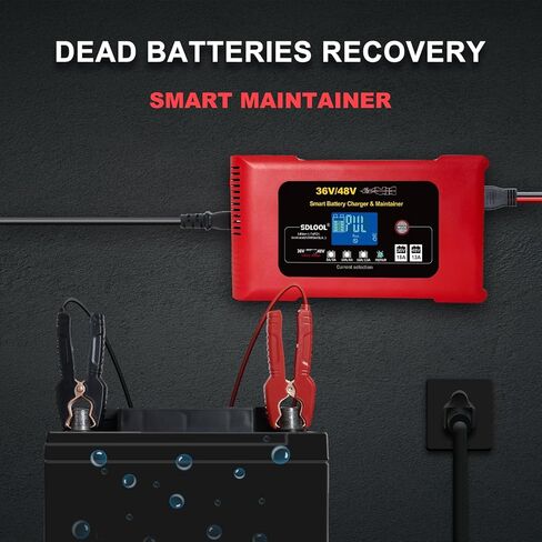 شاحن عربة الجولف 36 فولت 18 أمبير و48 فولت 13 أمبير، شاحن بطارية السيارة الذكي شاحن ليثيوم LiFePO4 الرصاص الحمضي AGM/جل/SLA شاحن بطارية لقارب شاحنة السيارة EZGO RXV & TXT in Kuwait