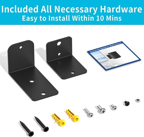 Universal Speaker Stand Height Adjustable Extend 33" to 42" - Speaker Stands Pair for Samsung, Vizio, Sony, Logitech and More Surround Sound Rear Speaker Stands with Speaker Wall Mount Holds to 12 Lbs in Saudi Arabia