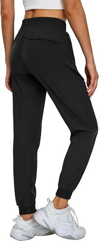 سراويل الركض النسائية خفيفة الوزن من MIER مع جيوب بسحاب للجري والمشي لمسافات طويلة والسفر برباط، سريعة الجفاف in Kuwait