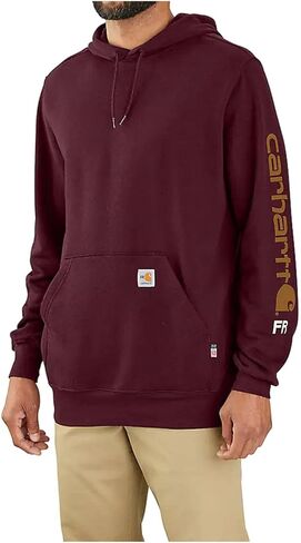 Carhartt Men's Flame Resistant Force Loose Fit Midweight Logo Sleeve Graphic Sweatshirt in Saudi Arabia