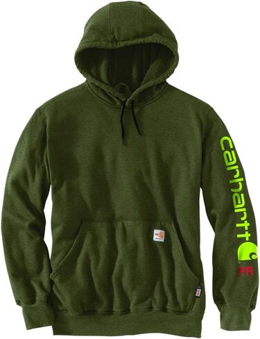 Carhartt Men's Flame Resistant Force Loose Fit Midweight Logo Sleeve Graphic Sweatshirt in Saudi Arabia