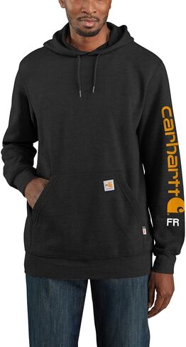 Carhartt Men's Flame Resistant Force Loose Fit Midweight Logo Sleeve Graphic Sweatshirt in Saudi Arabia