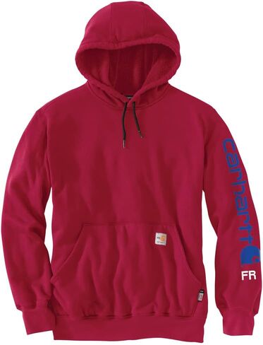 Carhartt Men's Flame Resistant Force Loose Fit Midweight Logo Sleeve Graphic Sweatshirt in Saudi Arabia