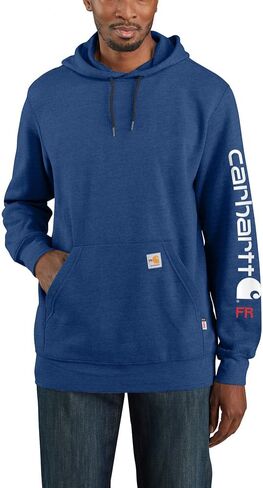 Carhartt Men's Flame Resistant Force Loose Fit Midweight Logo Sleeve Graphic Sweatshirt in Saudi Arabia