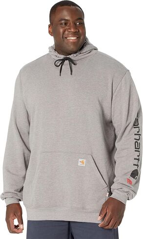 Carhartt Men's Flame Resistant Force Loose Fit Midweight Logo Sleeve Graphic Sweatshirt in Saudi Arabia
