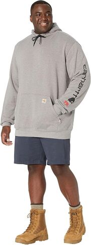 Carhartt Men's Flame Resistant Force Loose Fit Midweight Logo Sleeve Graphic Sweatshirt in Saudi Arabia