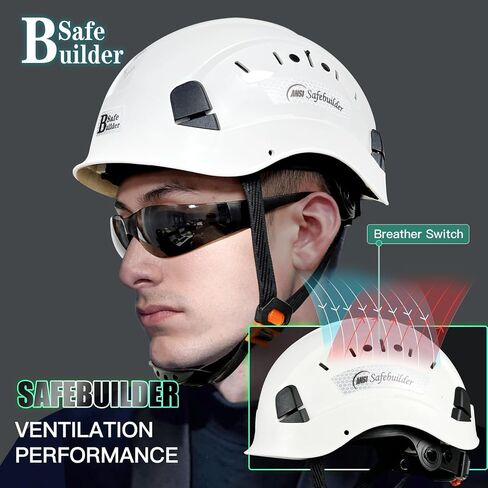 CR06 Construction Safety Helmet ABS Hard Hat Adjustable Ventilation System Hardhats Industrial Work Head Protection for Men Certified ANSI/ISEA Z89.1 in Kuwait