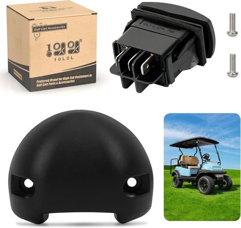 10L0L عربة جولف مفتاح عكسي للأمام متوافق مع Club Car DS/Precedent(1996-up)/Onward/Tempo 48V نماذج عربة الجولف الكهربائية، FWD REV Rocker Switch يستبدل OEM # 101856001 101856002 in Saudi Arabia