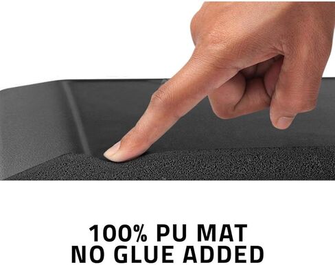 UniComfort, Anti-Fatigue 100% PU Fitness Mat, Skipping Jump Rope, Exercise Mat, Smooth Surface (Grey, 26x48x0.625) in Saudi Arabia