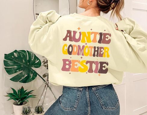 MAXIMGR العمة البلوز المرأة مضحك العرابة بلوزات المتضخم العمة العرابة Bestie إلكتروني طباعة البلوز القمم in Saudi Arabia