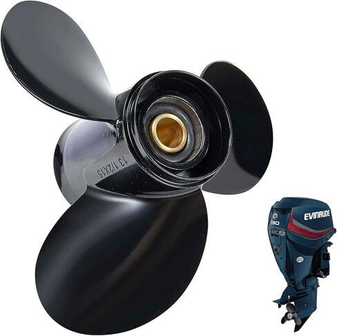 JSPROP OEM Upgrade 13.2x19 Aluminum Boat Propeller Fit BRP Johnson Evinrude OMC Stern Drive 40-140 HP 13 Spline Tooth Parts No.765184 RH in Saudi Arabia