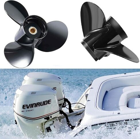 JSPROP OEM Upgrade 13.2x19 Aluminum Boat Propeller Fit BRP Johnson Evinrude OMC Stern Drive 40-140 HP 13 Spline Tooth Parts No.765184 RH in Saudi Arabia