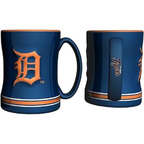 Boelter Brands Detroit Tigers Coffee Mug - 14oz Sculpted Relief - Blue