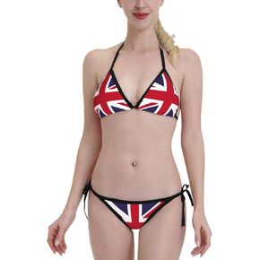 Women String Triangle Flag Bikini Swimsuit Bathing Suit Sets for Women Sexy 2 Piece