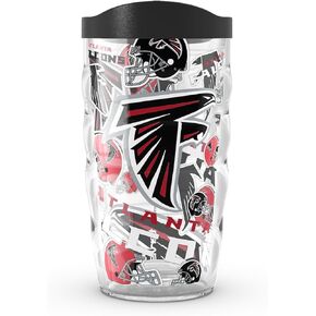 كوب Tervis مصنوع في الولايات المتحدة الأمريكية بجدار مزدوج من الدوري الوطني لكرة القدم الأمريكية Atlanta Falcons معزول يحافظ على المشروبات باردة وساخنة، مموج 10oz، في كل مكان