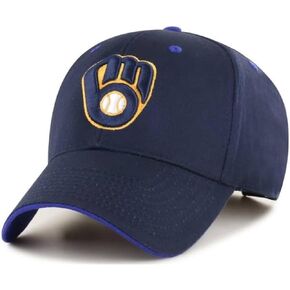Fan Favorite Milwaukee Brewers Cap Adjustable Hat, Navy