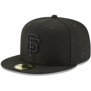New Era 59Fifty Hat MLB Basic San Francisco Giants Black/Black Fitted Baseball Cap (7)