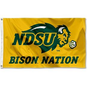 NDSU Bison Large Bison Nation 3x5 College Flag