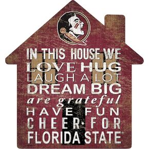 Fan Creations NCAA Florida State Seminoles Unisex Florida State House Sign, Team Color, 12 inch