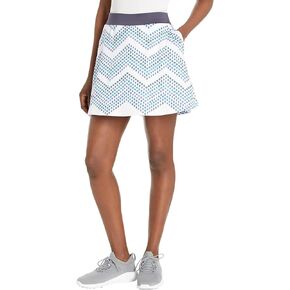 Callaway 17" Engineered Chevron Geo Flounce Skort Brilliant White SM 5